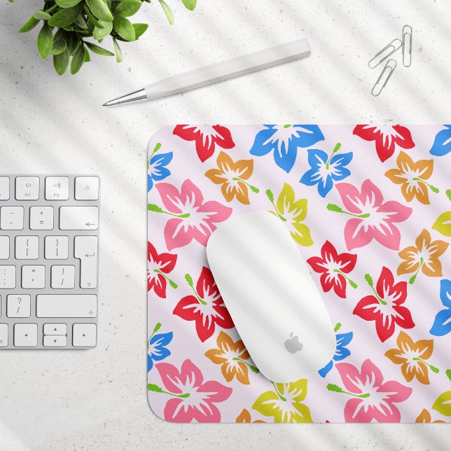 Farbiger Hibiskus, Muster von Blume Mousepad (Von Creator hochgeladen)