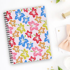 Farbiger Hibiskus, Muster von Blume Notizblock