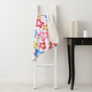 Farbiger Hibiskus, Muster von Blume Sherpadecke