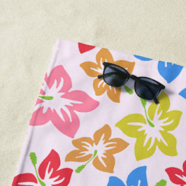 Farbiger Hibiskus, Muster von Blume Strandtuch