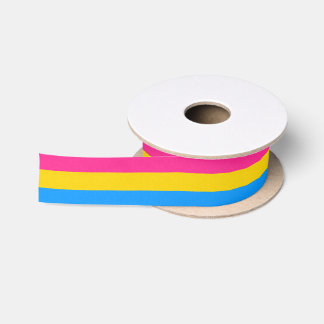 Farbiger Hintergrund des Pansexual Pride Flag Satinband