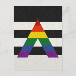 Farbiger Hintergrund für das alleinige LGBT-Flag Postkarte