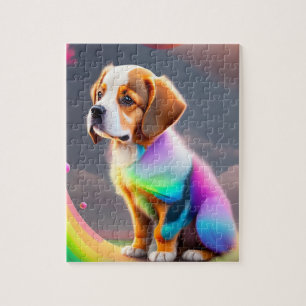 Farbiger Hund