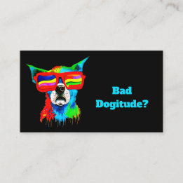 Farbiger Hund Custom Hundetrainer Visitenkarte
