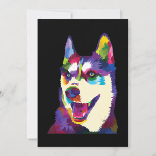 Farbiger Hundshund-Pop Art Einladung
