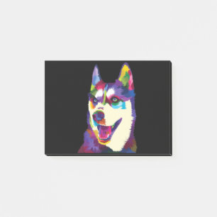 Farbiger Hundshund-Pop   Art Post-it Klebezettel