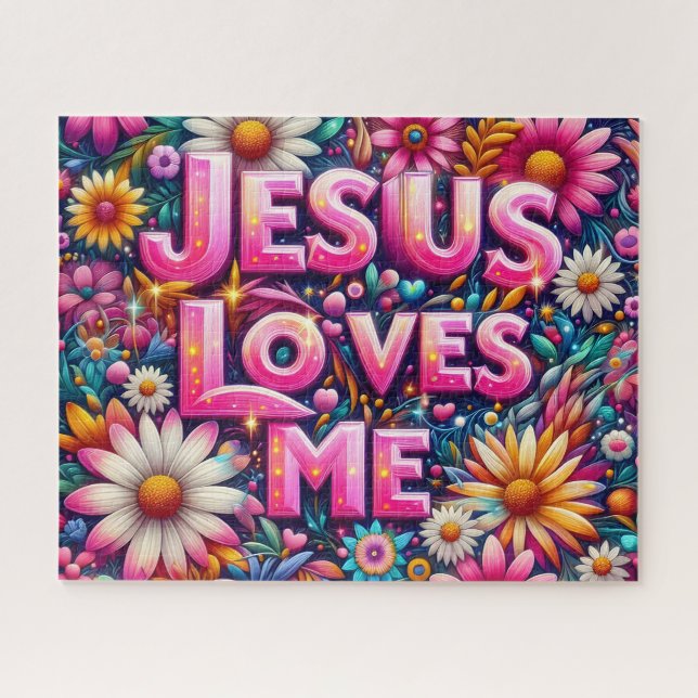 Farbiger Jesus liebt mich (Horizontal)