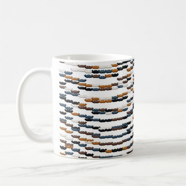 Farbiger Jugendstil-Muster  Kaffeetasse (Links)