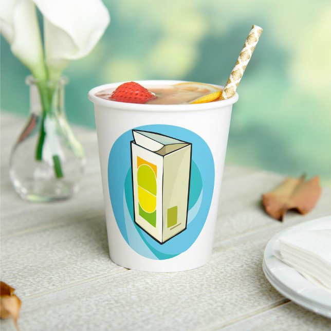 Farbiger Juice Carton Moderner Minimal Pappbecher (Von Creator hochgeladen)