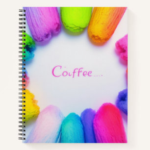 farbiger Kaffee Notizbuch