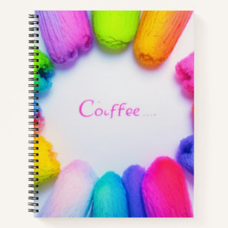 farbiger Kaffee Notizbuch