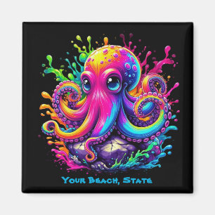 Farbiger Kraken Magnet