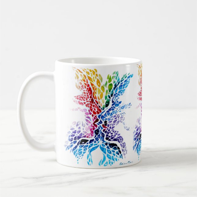 Farbiger Kuss Kaffeetasse (Links)