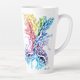 Farbiger Kuss Milchtasse