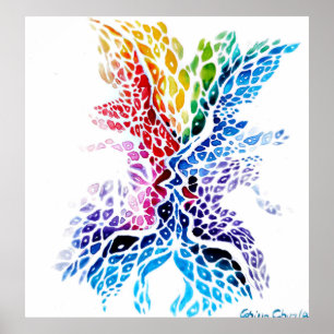 Farbiger Kuss Poster