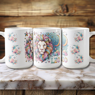 Farbiger Leo Sternzeichen Astrologie Löwe Kaffeetasse