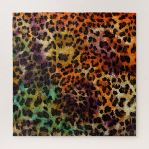 Farbiger Leopard: Abstrakte Vintage Textur