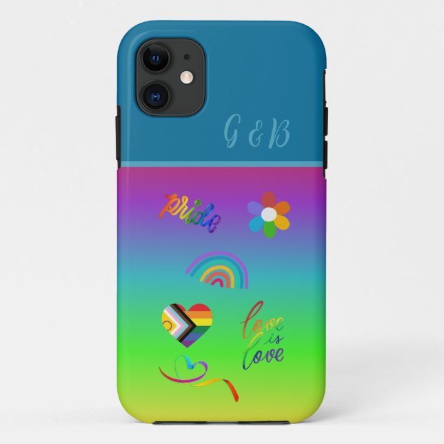 farbiger lgbtq Gay Pride Monat Case-Mate iPhone Hülle (Rückseite)