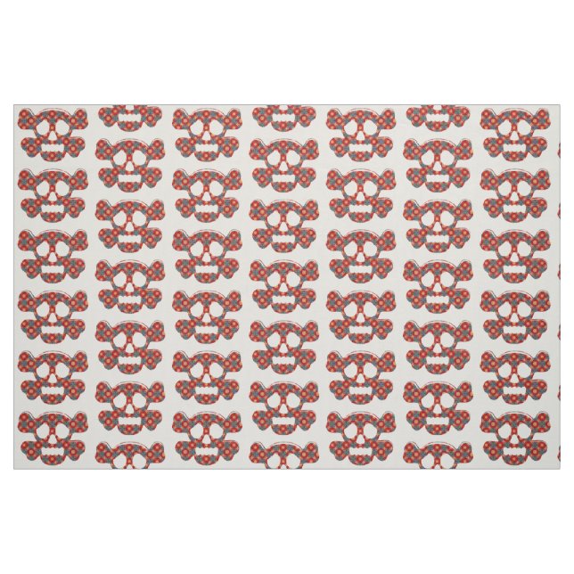 Farbiger, lustiger Schädel Stoff (Fat Quarter (45,7 x 55,9 cm))