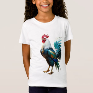 Farbiger Majestätischer Hahn Kinder T-Shirt