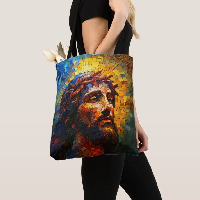 Farbiger Mosaik Jesus Tasche (Von Nahem)