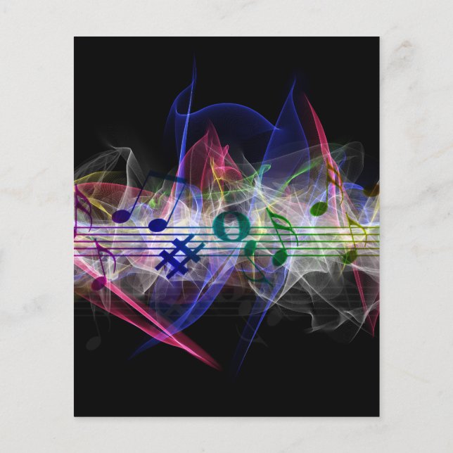 Farbiger Musikstil Flyer (Hinten)