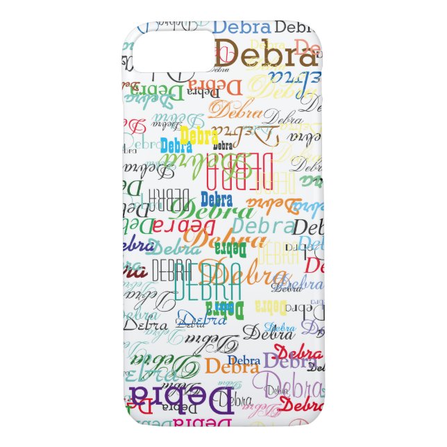farbiger Name personalisiert Case-Mate iPhone Hülle (Rückseite)