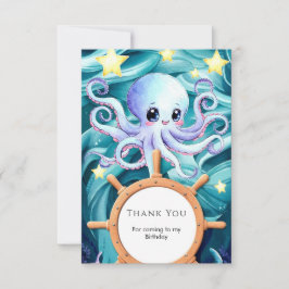Farbiger Nauktopus zum Geburtstag Dankeskarte