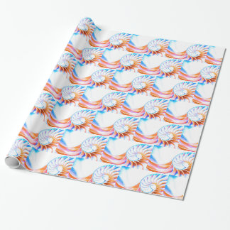 Farbiger Nautilus Geschenkpapier