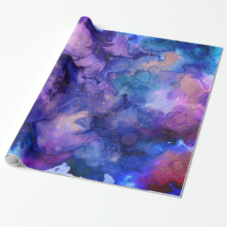 Farbiger Nebel Tinte Spritzer Geschenkpapier