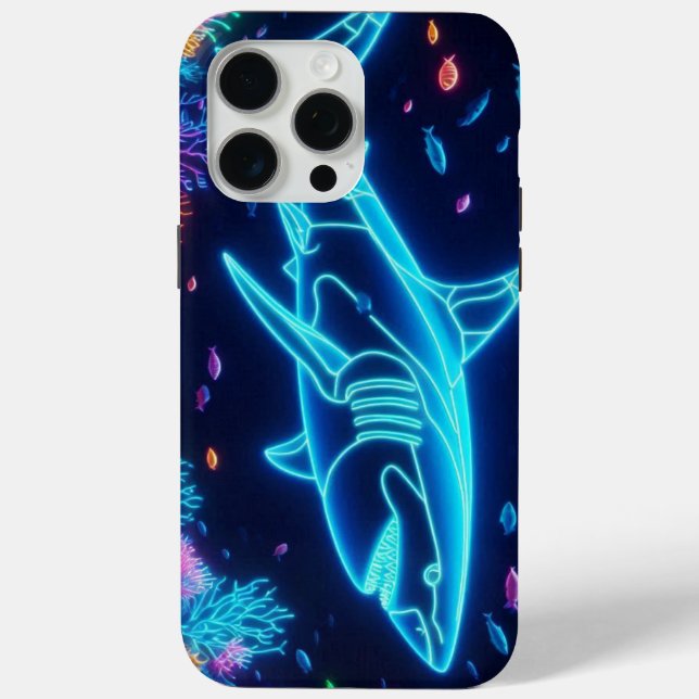 Farbiger Neonhai Case-Mate iPhone Hülle (Rückseite)