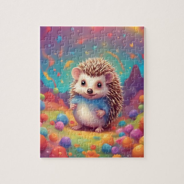 Farbiger Niedlicher Igel (Vertikal)