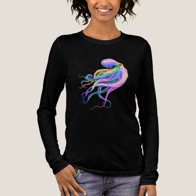 Farbiger Octopus-T - Shirt (Vorderseite)