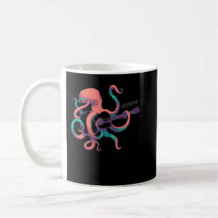 Farbiger Oktopus spielt Gitarre Kaffeetasse