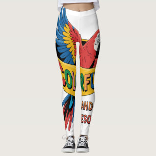 Farbiger Papagei Leggings