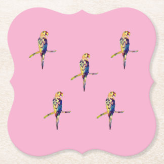 Farbiger Papagei-Untersetzer Untersetzer