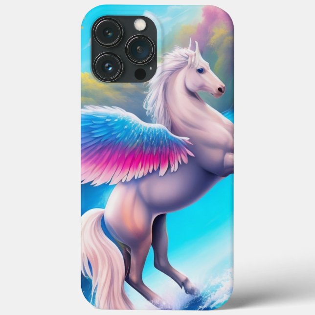Farbiger Pegasus Case-Mate iPhone Hülle (Rückseite)