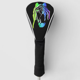 Farbiger Pferdekopf Golf Headcover
