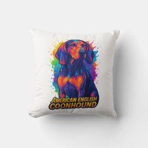 Farbiger Pop Art American English Coonhound Kissen