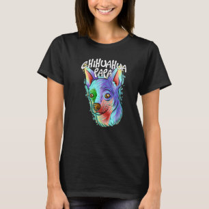 Farbiger Pop Portrait Chihuahua Dog Vater Vater D T-Shirt
