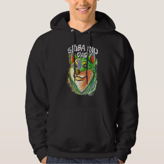 Farbiger Pop Portrait Shiba Inu Dog Vater Vater D Hoodie