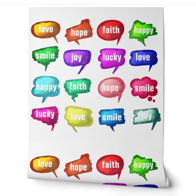 Farbiger positiver Denktext Tapete (Abrollen)