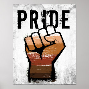 Farbiger Pride-Faust Poster