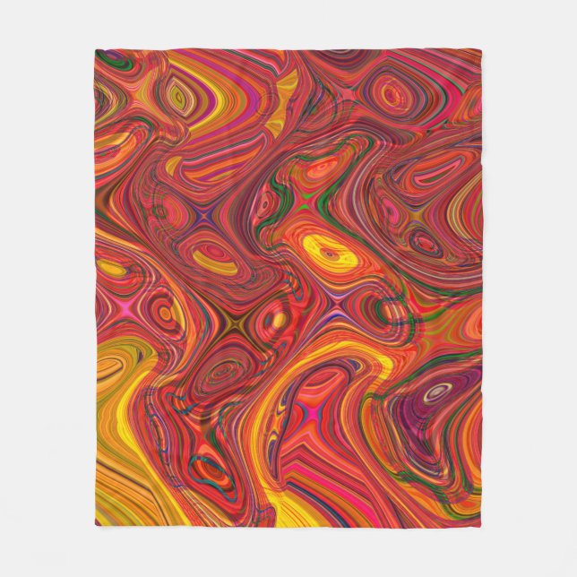 Farbiger psychedelischer Hintergrund aus Interweav Fleecedecke (Vorderseite)