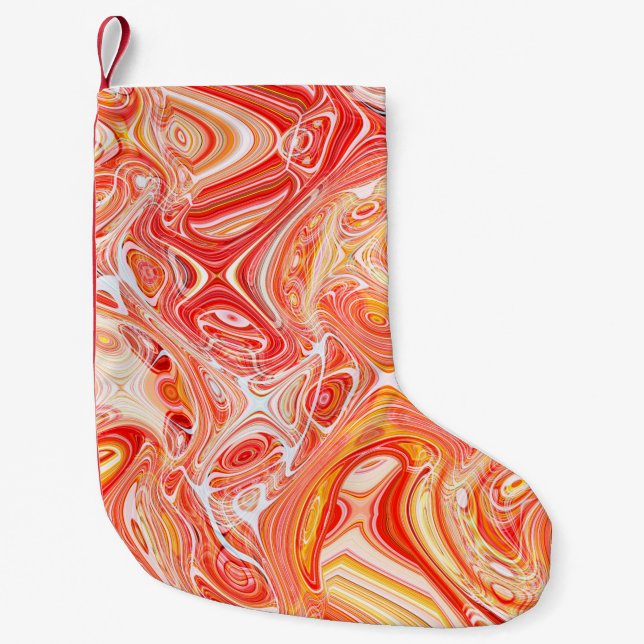 Farbiger psychedelischer Hintergrund aus Interweav Kleiner Weihnachtsstrumpf (Vorderseite)