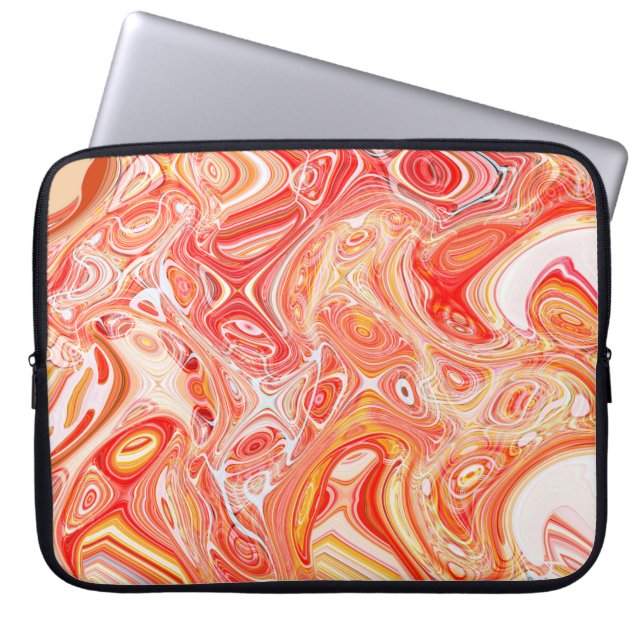 Farbiger psychedelischer Hintergrund aus Interweav Laptopschutzhülle (Vorderseite)