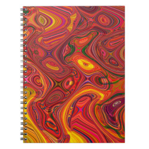 Farbiger psychedelischer Hintergrund aus Interweav Notizblock