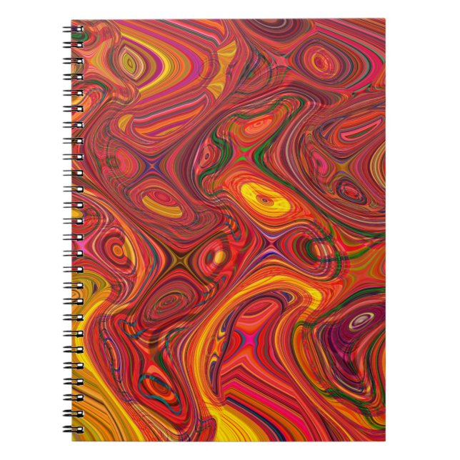 Farbiger psychedelischer Hintergrund aus Interweav Notizblock (Vorderseite)