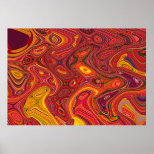 Farbiger psychedelischer Hintergrund aus Interweav Poster