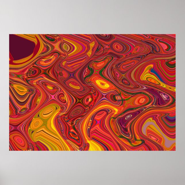 Farbiger psychedelischer Hintergrund aus Interweav Poster (Vorne)